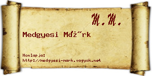 Medgyesi Márk névjegykártya