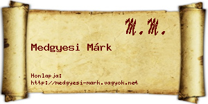 Medgyesi Márk névjegykártya